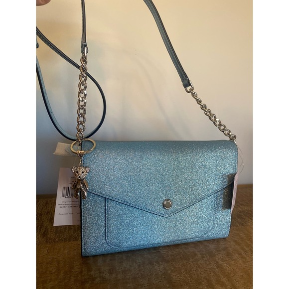 kate spade Bags Nwt Kate Spade Rare Frosty Sky Blue Tinsel Glitter